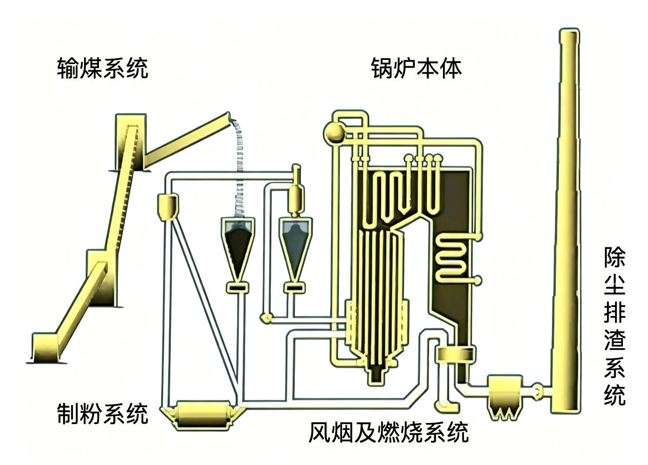 图2 锅炉设备组成示意图